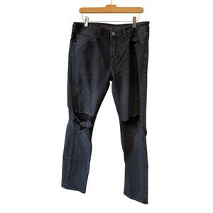 American Eagle Outfitters Extreme Flex Skinny Distressed Jeans Black 33/30